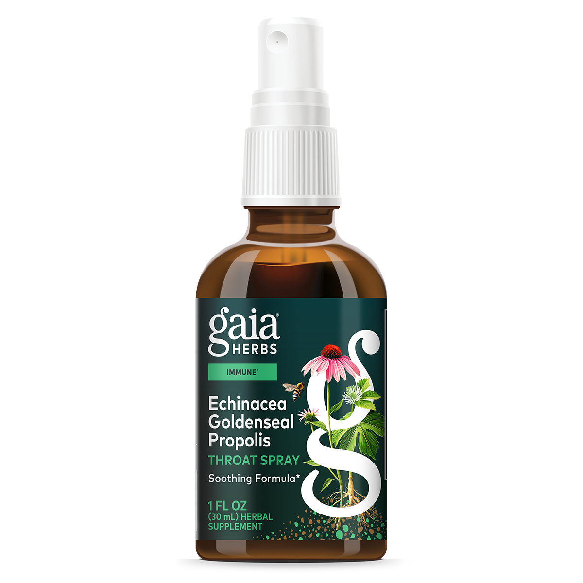 Echinacea Goldenseal Propolis Spray (1 Oz) - Gaia Herbs - Gaia Herbs Pro