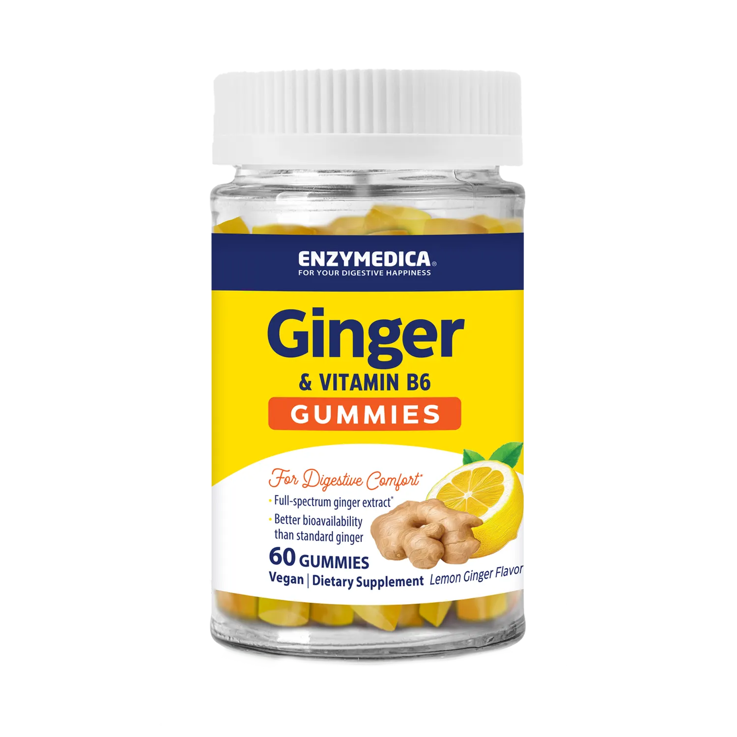 Ginger & Vitamin B6 Gummies x60 Gummies - Enzymedica - Enzymedica
