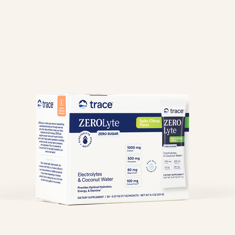 ZeroLyte Zero Sugar Powder (Salty Citrus) x30 Packets - Trace Minerals - Trace Minerals