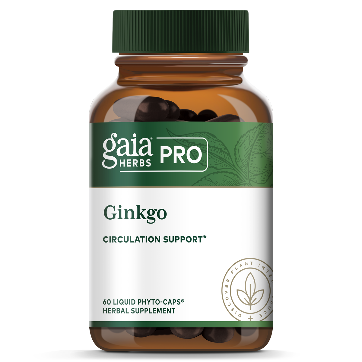 Ginkgo Biloba 1430mg/2caps x60 Caps - Gaia - Gaia Herbs Pro