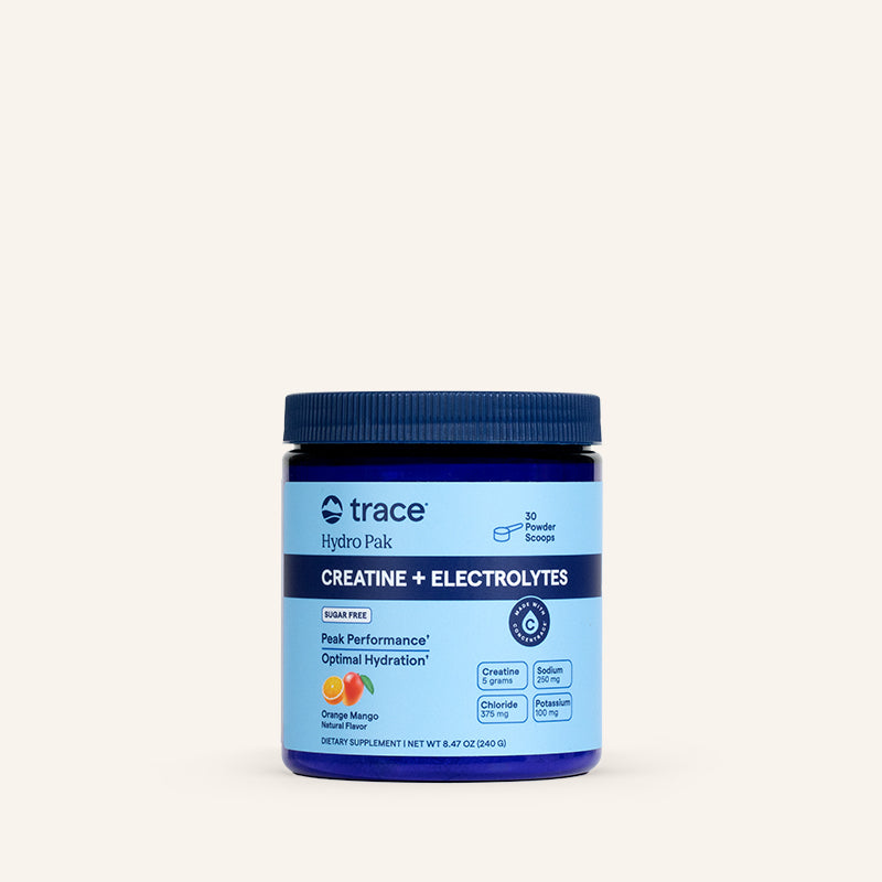 Creatine + Electrolytes (Orange Mango) (8.47 oz / 240g) Powder - Trace Minerals - Trace Minerals