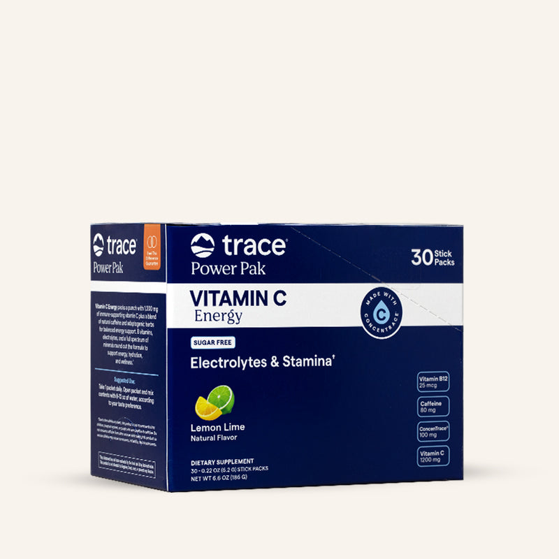 Power Pak Energy Zero Sugar (Lemon Lime) x30 Packets - Trace Minerals - Trace Minerals