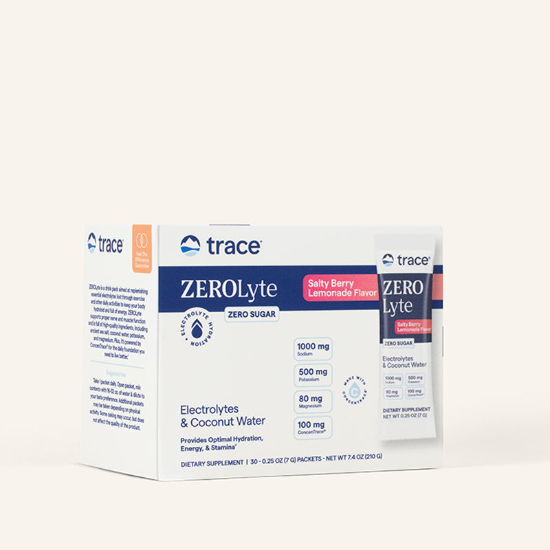 ZeroLyte Zero Sugar Powder (Salty Berry Lemonade) x30 Packets - Trace Minerals - Trace Minerals