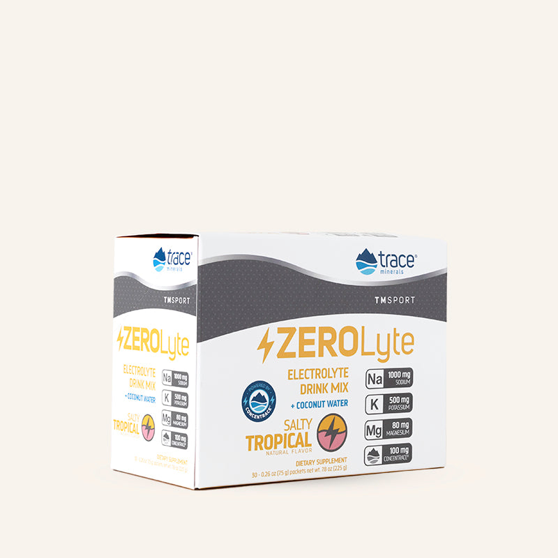 ZeroLyte Zero Sugar Powder (Salty Tropical) x30 Packets - Trace Minerals - Trace Minerals