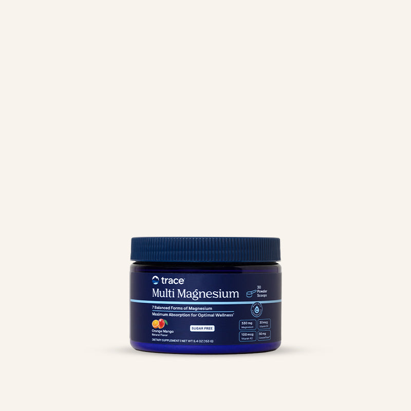 Multi Magnesium Powder (Orange Mango) 153g Powder - Trace Minerals - Trace Minerals