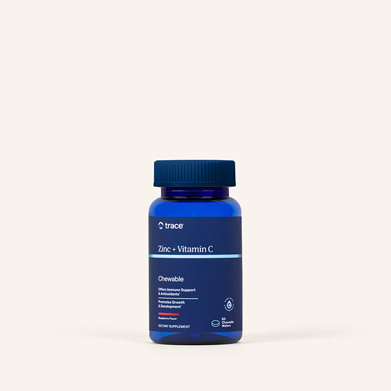 Zinc + Vitamin C Chewable (Raspberry) x60 Tabs - Trace Minerals - Trace Minerals