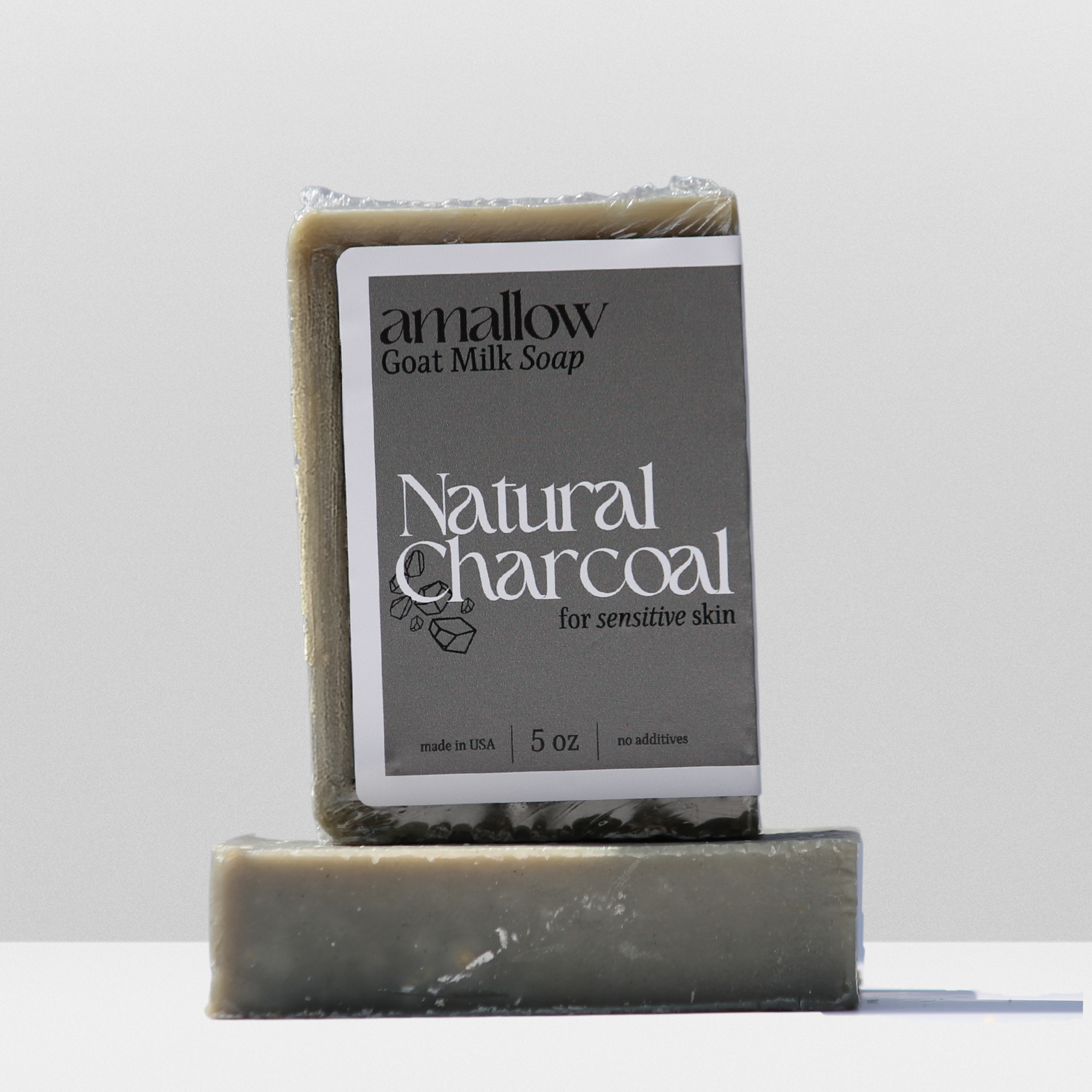 Goat Milk Soap Natural Charcoal - Amallow - Amallow