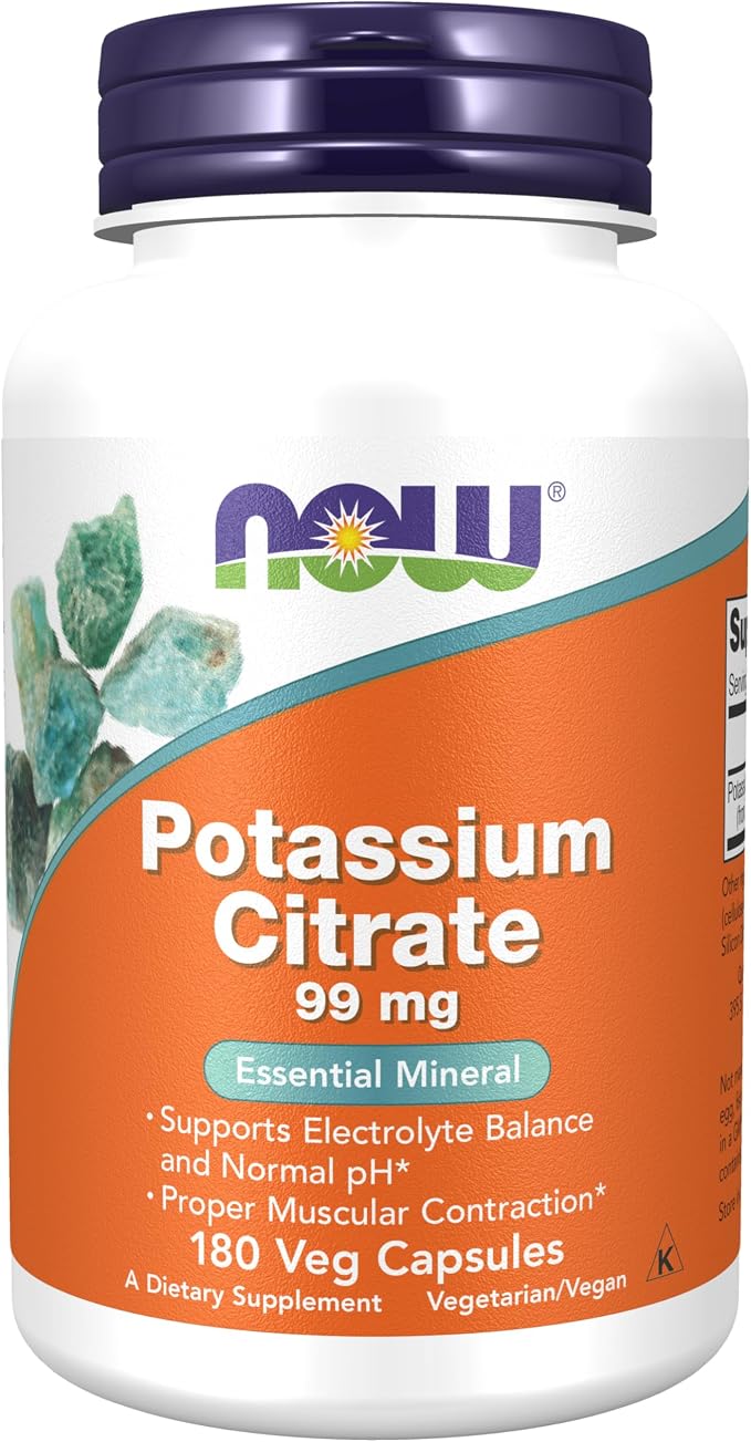 Potassium Citrate 99mg x180 Caps - NOW 1448 - NOW